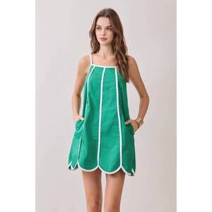 NEW TCEC augusta mini dress in green